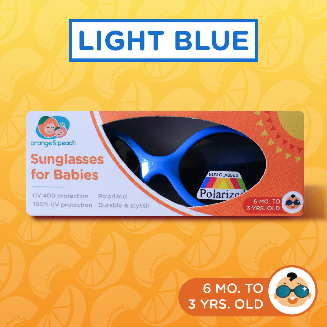 Orange and Peach Sunglasses for Babies with UV Sun Protection