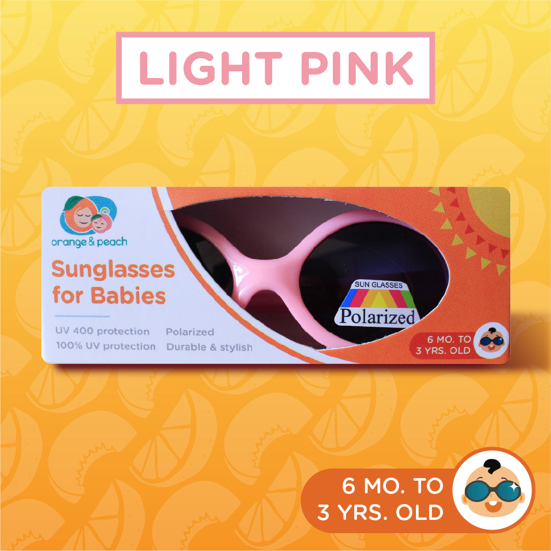 Orange and Peach Sunglasses for Babies with UV Sun Protection