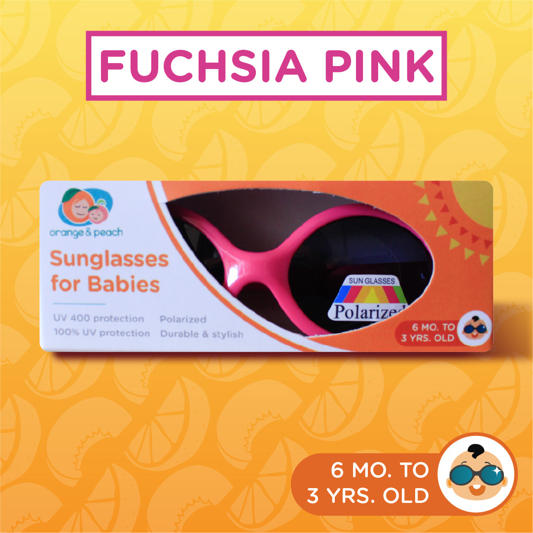 Orange and Peach Sunglasses for Babies with UV Sun Protection