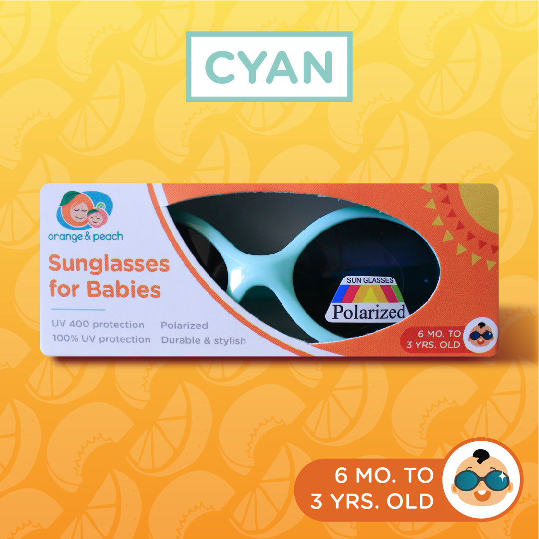 Orange and Peach Sunglasses for Babies with UV Sun Protection