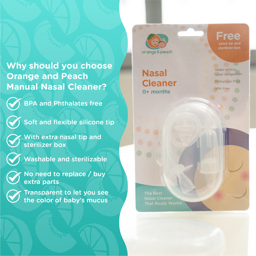 Orange and Peach Manual Nasal Cleaner