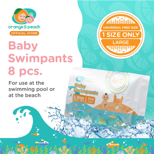 Orange and Peach Basics Baby Disposable Swimpants (8 pcs.)