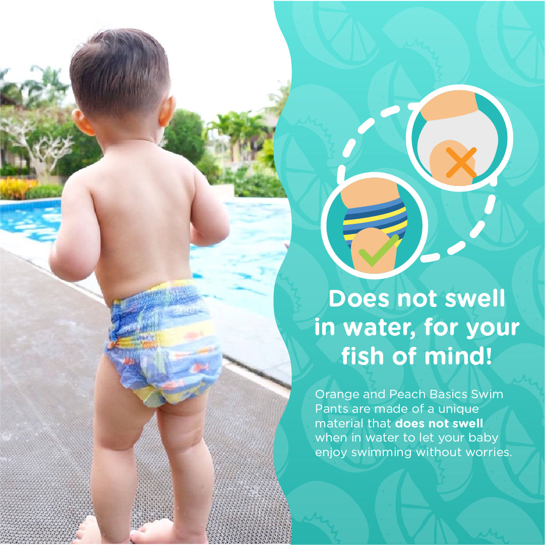 Orange and Peach Basics Baby Disposable Swimpants (8 pcs.)