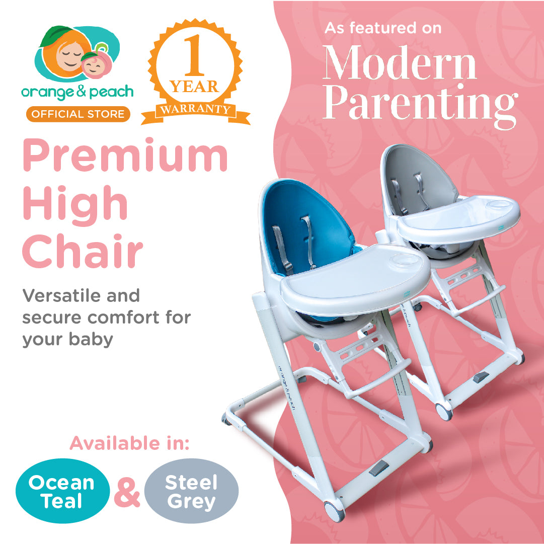 Orange and Peach Premium 5-in-1 High Chair Pod