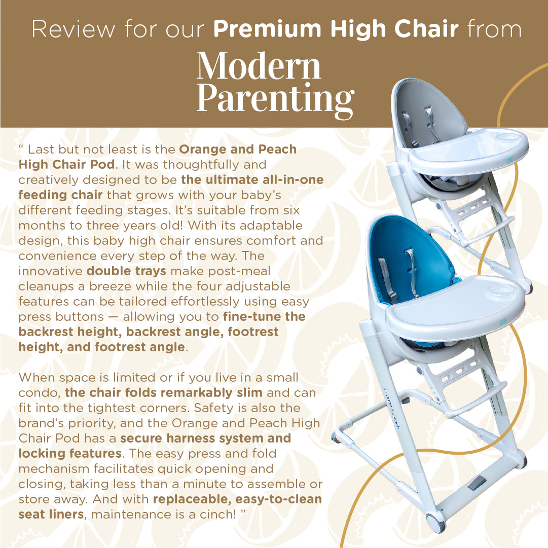 Orange and Peach Premium 5-in-1 High Chair Pod